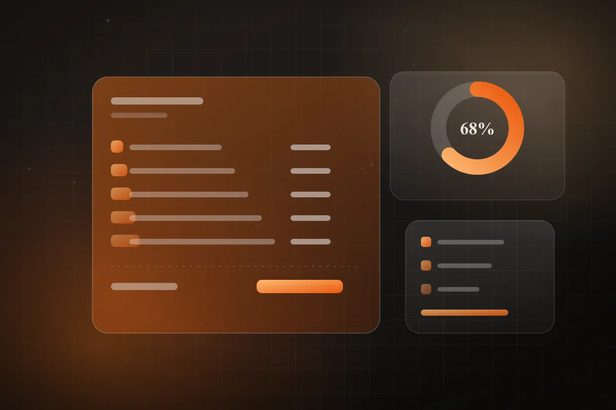 Illustration of billing and claim documents moving through a digital workflow