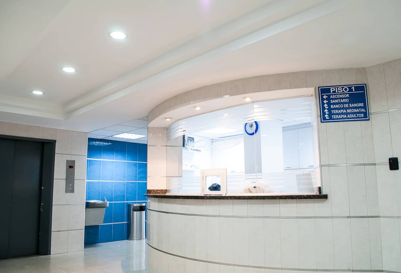 Hospital reception area kept clean through scheduled housekeeping rounds